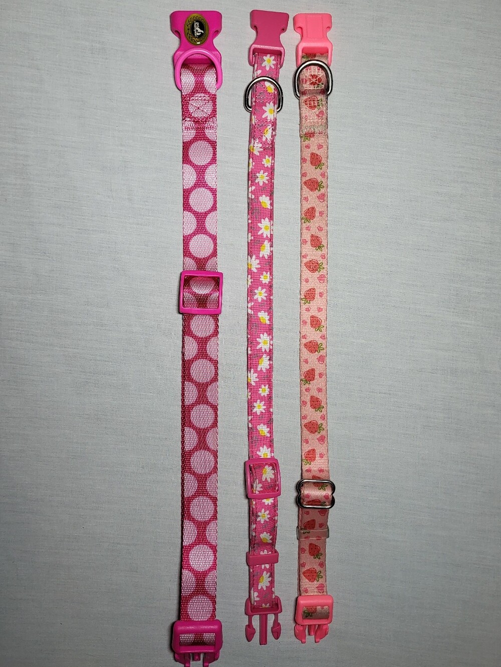Assorted, Adjustable Pink Dog Collars
